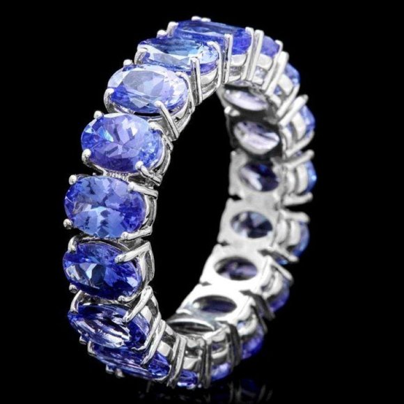 s-l400.jpg 7.80Ct Natural Tanzanite 14K White Gold Ring